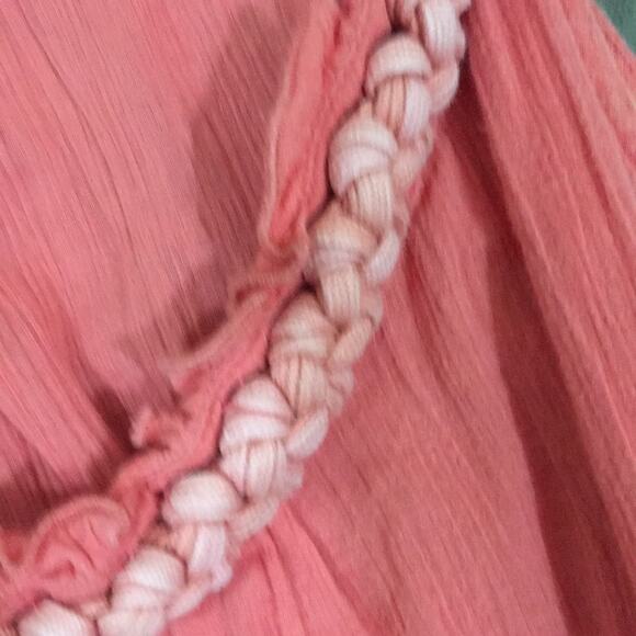 Anthropologie Floreat Athena Pink Braid Crepe Tank - Picture 3 of 5